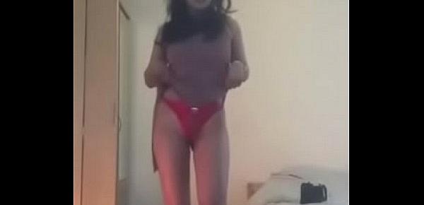  Sexy Muslim girl strips